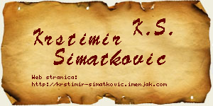 Krstimir Simatković vizit kartica